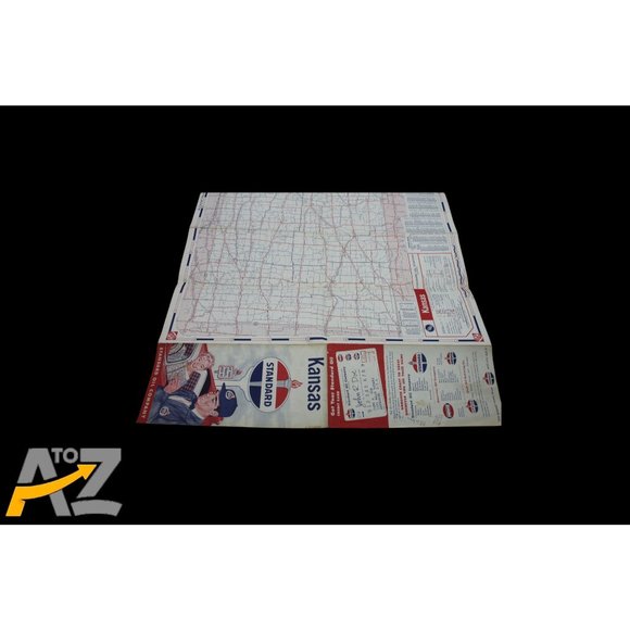 Vintage Standard Oil Company Kansas Road Travel Pocket Map early 1960's - Picture 10 of 10